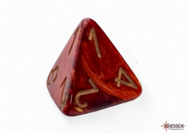 Chessex: Scarab Mega-hedral Scarlet/gold d4 (1)