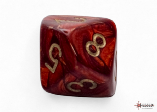 Chessex: Scarab Mega-hedral Scarlet/gold d10 (1)