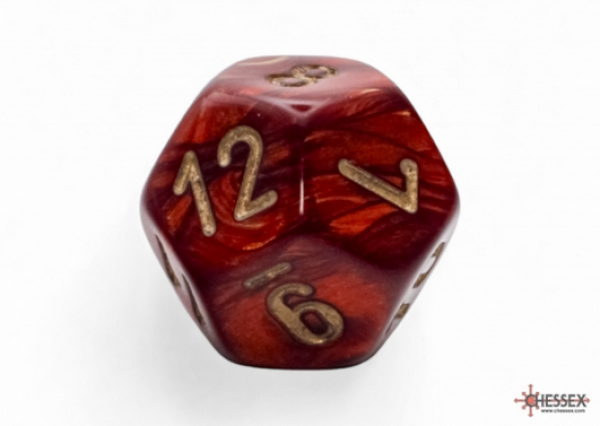 Chessex: Scarab Mega-hedral Scarlet/gold d12 (1)