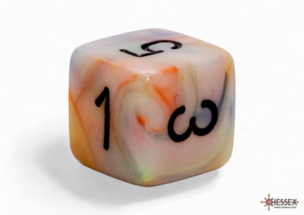 Chessex: Festive Mega-hedral Circus/black d6 (1)