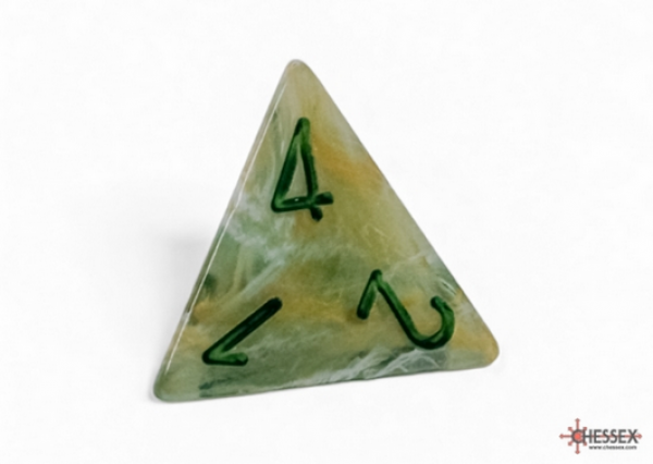 Chessex: Marble Mega-hedral Green/dark green d4 (1)