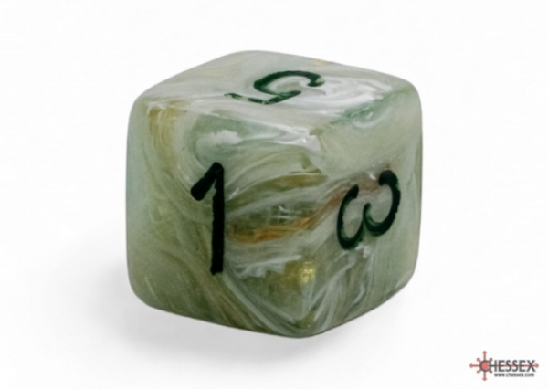 Chessex: Marble Mega-hedral Green/dark green d6 (1)