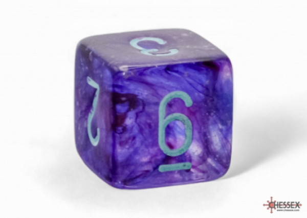 Chessex: Nebula Mega-hedral Nocturnal/turquoise Luminary d6 (1)