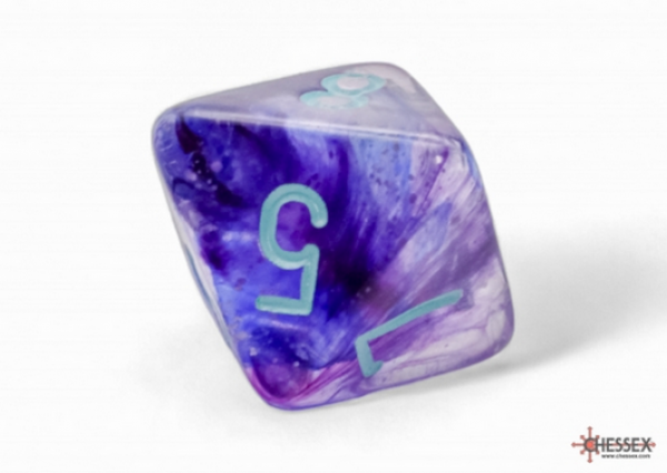 Chessex: Nebula Mega-hedral Nocturnal/turquoise Luminary d8 (1)