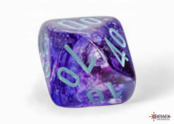 Chessex: Nebula Mega-hedral Nocturnal/turquoise Luminary Tens (1)