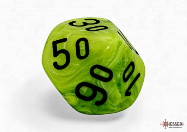 Chessex: Vortex Mega-hedral Bright Green/black Tens 10 (1)