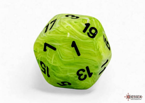 Chessex: Vortex Mega-hedral Bright Green/black d20 (1)