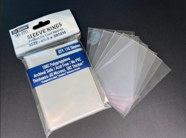 Sleeve Kings: Perfect Fit Internal Card Sleeves (63.5x88mm) - 110 Pack, 60 Microns