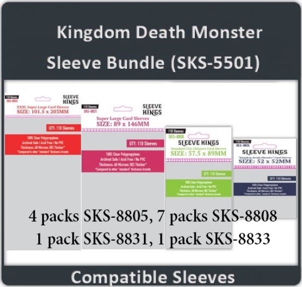 ''Nucleum'' Compatibl''Kingdom Death: Monster'' Bundle (8805e Card Sleeve Bundle (8810 X 1 + 8816 X