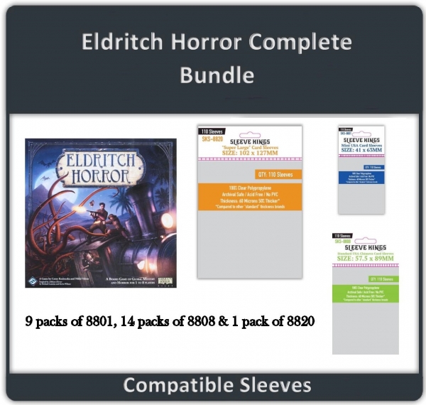 ''Eldritch Horror Complete'' Compatible Sleeve Bundle (8801 X 9 + 8808 X 14 + 8820 X 1)