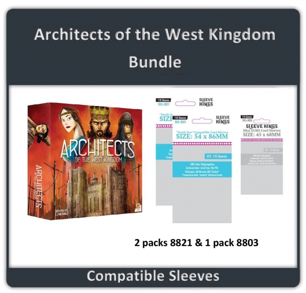 ''Architects of the West Kingdom'' Compatible Sleeve Bundle (8803 X 1 + 8821 X 2)