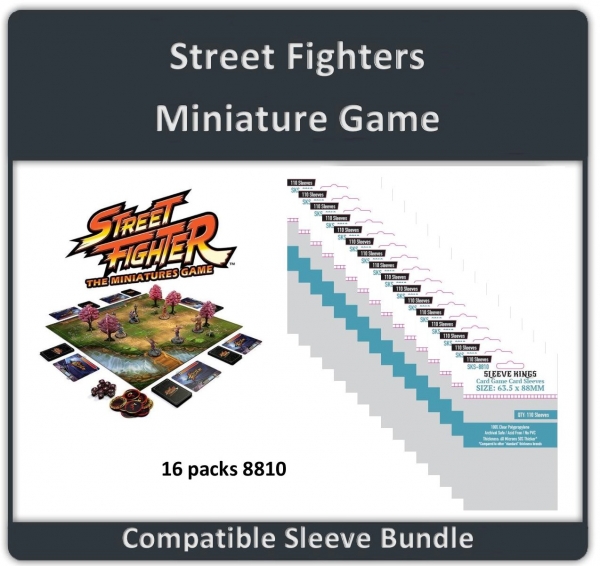 ''Street Fighters Miniature Game'' Compatible Sleeve Bundle (8810 X 16)(1720 cards)