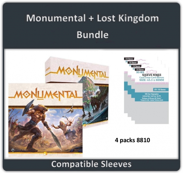 ''Monumental + Lost Kingdom Expansion''Compatible Sleeve Bundle (8810 X 4) (337 total cards)