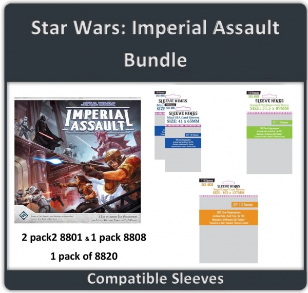 ''Star Wars: Imperial Assault'' Compatible Sleeve Bundle (8808 X 1 + 8801 X 2 + 8820 X 1)