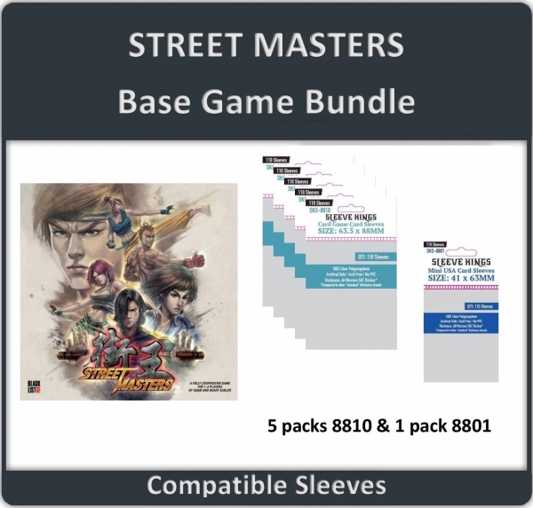 ''Street Masters Base Game'' Compatible Sleeve Bundle (8810 X 5 + 8801 X 1)
