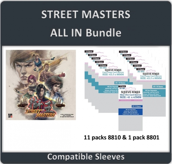 ''Street Masters All In'' Compatible Sleeve Bundle (8810 X 11 + 8801 X 1)