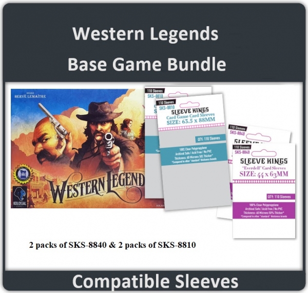 ''Western Legends Base Game'' Compatible Sleeve Bundle (8810 X 2 + 8840 X 2)