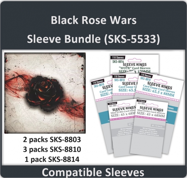 ''Black Rose Wars'' Compatible Sleeve Bundle (8810 X 3 + 8803 X 2 + 8814 X 1)