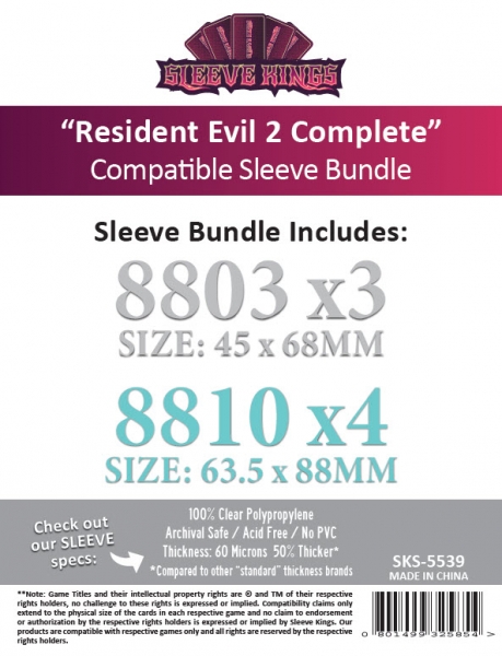 ''Resident Evil 2 Complete'' Compatible Sleeve Bundle (8810 X 4 + 8803 X 3)