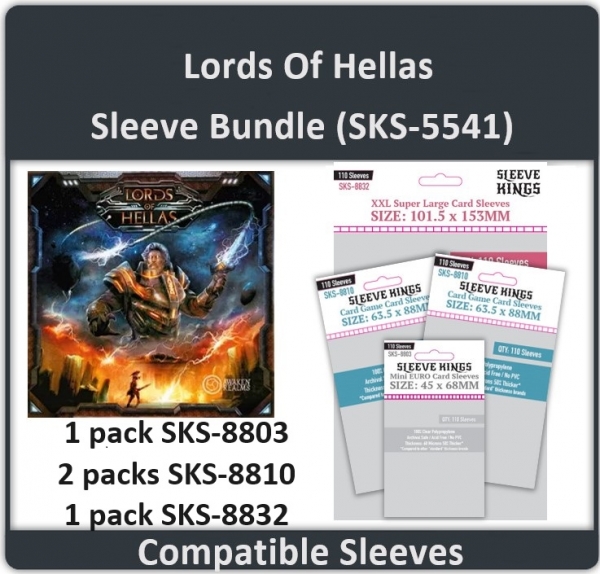 ''Lords of Hellas'' Compatible Sleeve Bundle (8803 X 1 + 8810 X 2 + 8832 X 1)