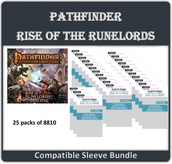 ''Pathfinder Adventure Rise of Runelords All In'' Compatible Sleeve Bundle (8810 X 25)