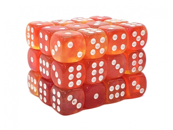 Old School Dice: 12mm D6 Galaxy - Exploding Sun (36)