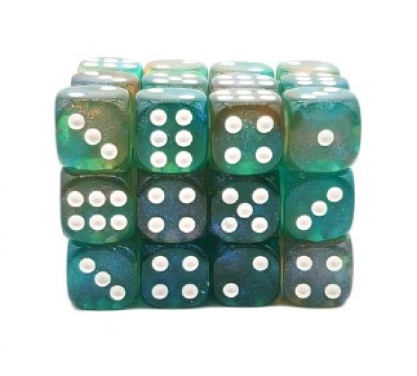 Old School Dice: 12mm D6 Galaxy - Fairy Lights (36)