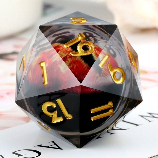Dice Habit Jumbo D20 Dice (Dragon Eye) [Red]