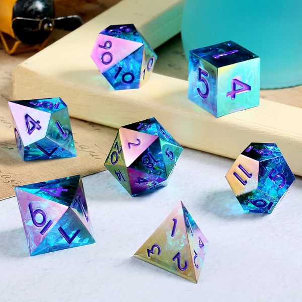 Dice Habit Sharp Edge Dice Set (7pcs) (Chromatic) [Abyss]