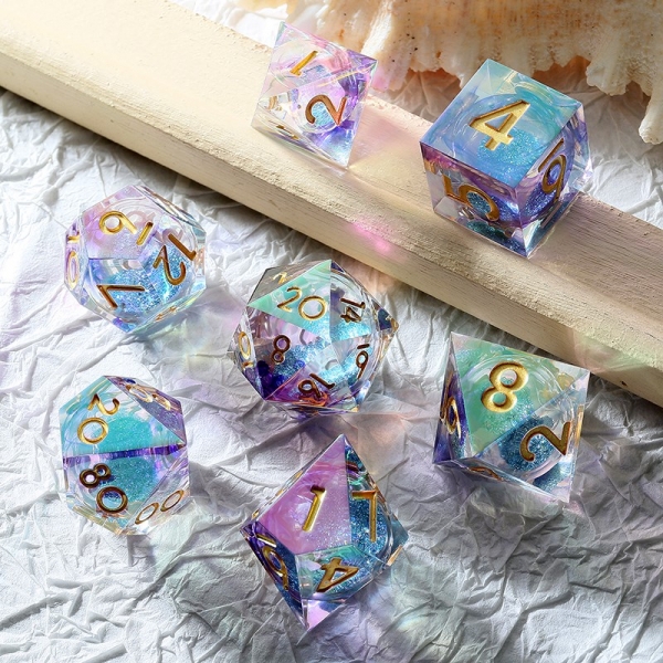 Dice Habit Liquid Core Dice Set (7pcs) (Chromatic) [Astrology]