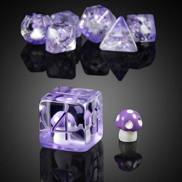 Dice Habit Resin Dice Set (7pcs) [Purple Mushroom]