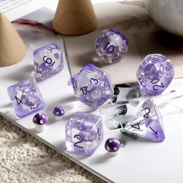 Dice Habit Resin Dice Set (7pcs) [Purple Mushroom]