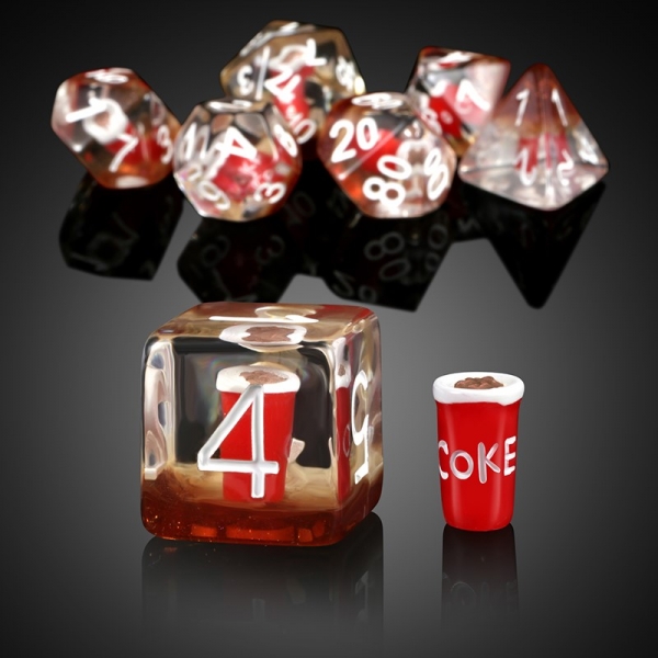 Dice Habit Resin Dice Set (7pcs) [Cola]