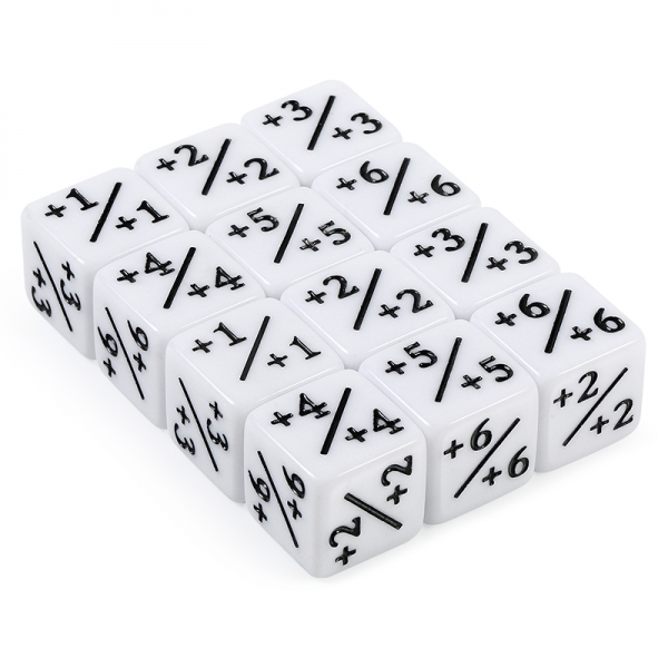 Dice Habit Positive Dice Counters [White] (12pcs)