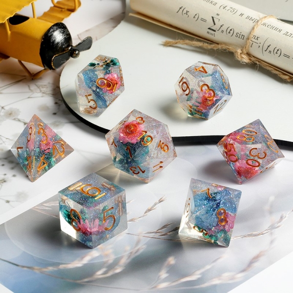 Dice Habit Sharp Edge Dice Set (7pcs) [Winter Solstice]