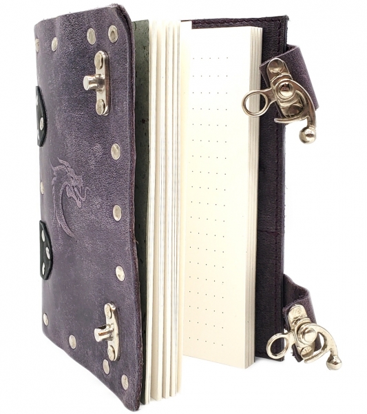 Old School Dice: Adventure Journal 7x5 - Purple Leather