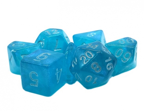 Old School RPG Dice Set: Galaxy - Arctic Shimmer (7)