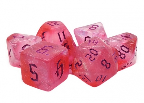 Old School RPG Dice Set: Galaxy - Rose Sky (7)