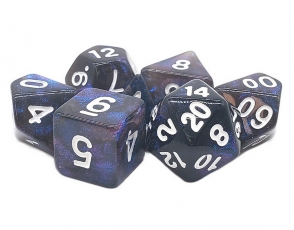 Old School RPG Dice Set: Galaxy - Black Hole (7)