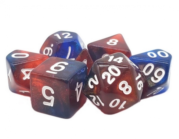 Old School RPG Dice Set: Galaxy - Cosmic Blast (7)