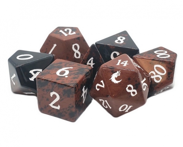Old School RPG Dice Set: Gemstone - Golden Swan (7)