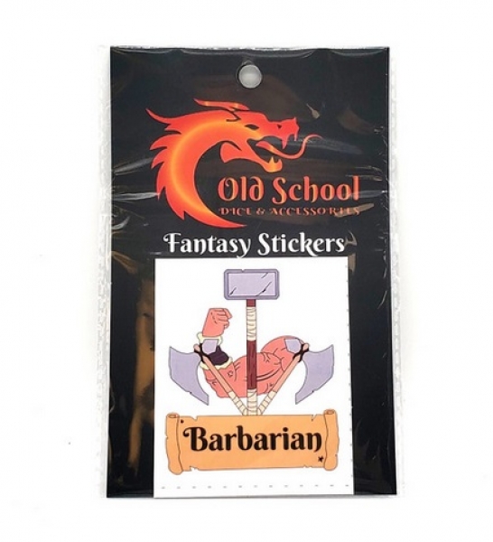 Old School Dice: Fantasy Stickers - Barbarian