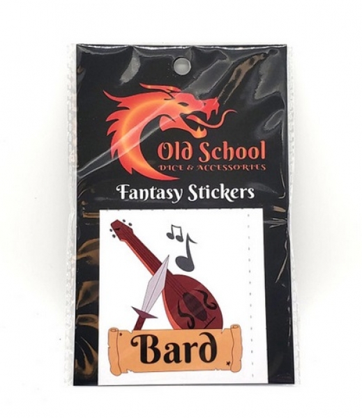 Old School Dice: Fantasy Stickers - Bard
