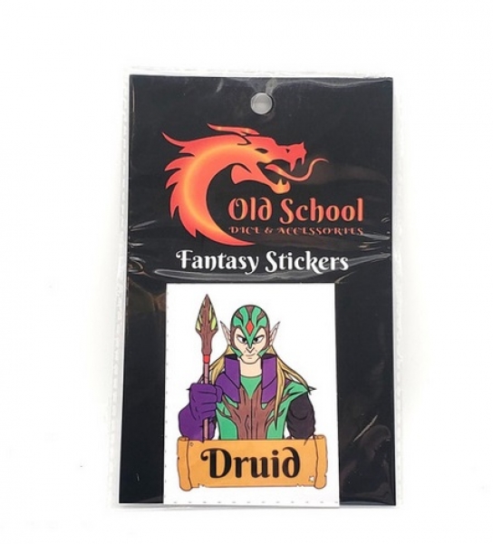 Old School Dice: Fantasy Stickers - Druid