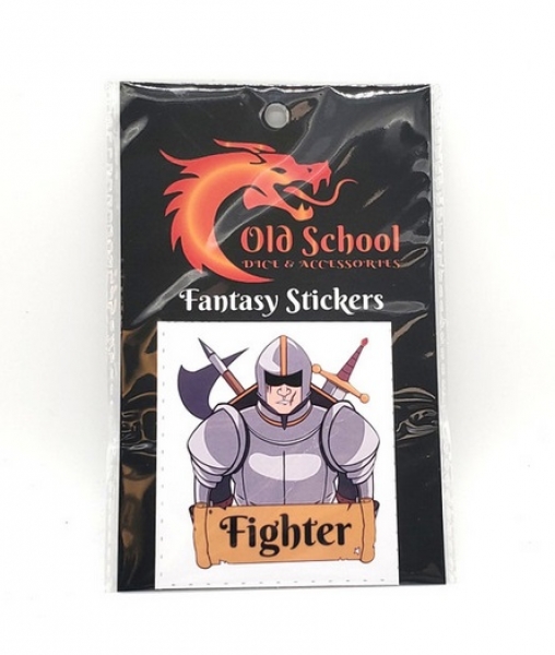 Old School Dice: Fantasy Stickers - Fighter