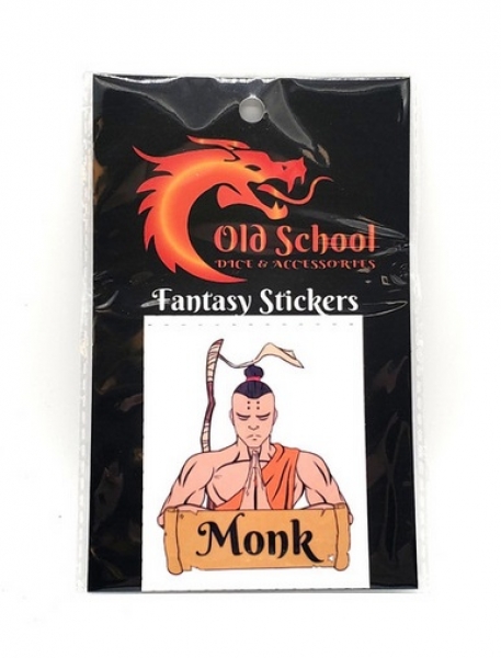 Old School Dice: Fantasy Stickers - Monk