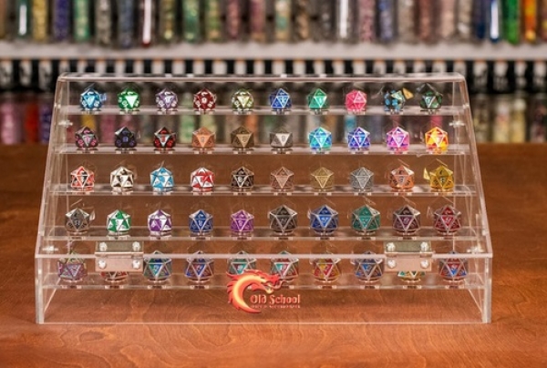 Old School Dice: RPG Tabletop D20 Display - No Dice