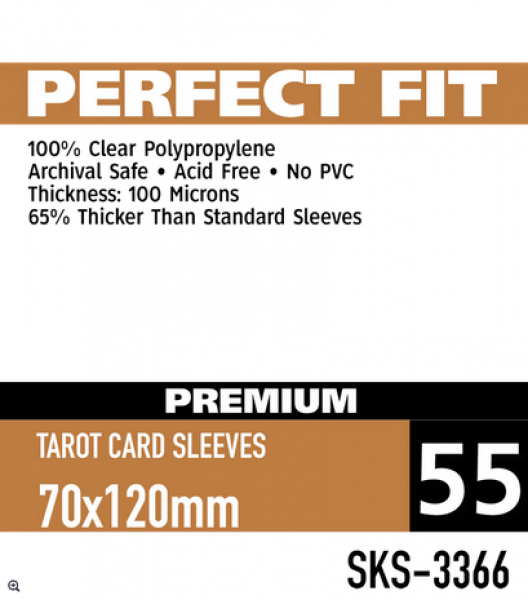 Sleeve Kings: Perfect Fit Premium Tarot Card Sleeves (70x120mm) -55 Pack, 100 Microns