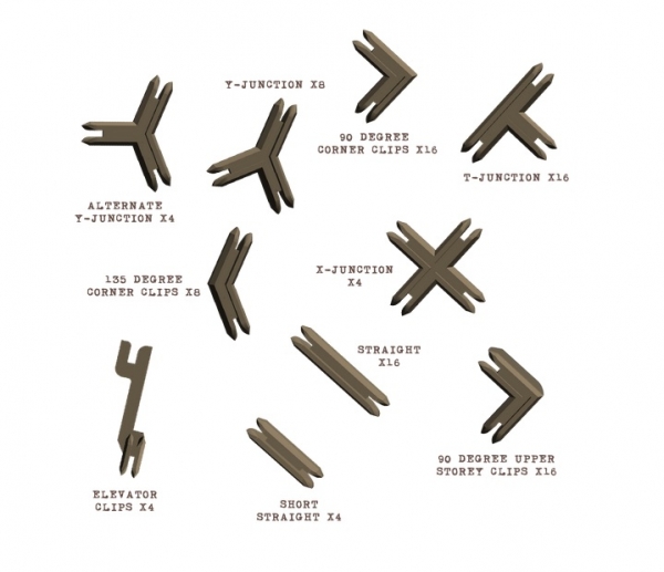 Battle Systems: Plastic Terrain Clips - Brown (2023)