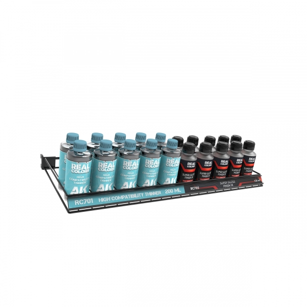 AK-Interactive: EXP MOD Real Colors - Thinner 200ml + Super Gloss Finish 1k Module (2ref X 10 units)